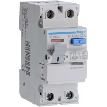 Устройство защитного отключения HAGER 2P 63A 300mA AC